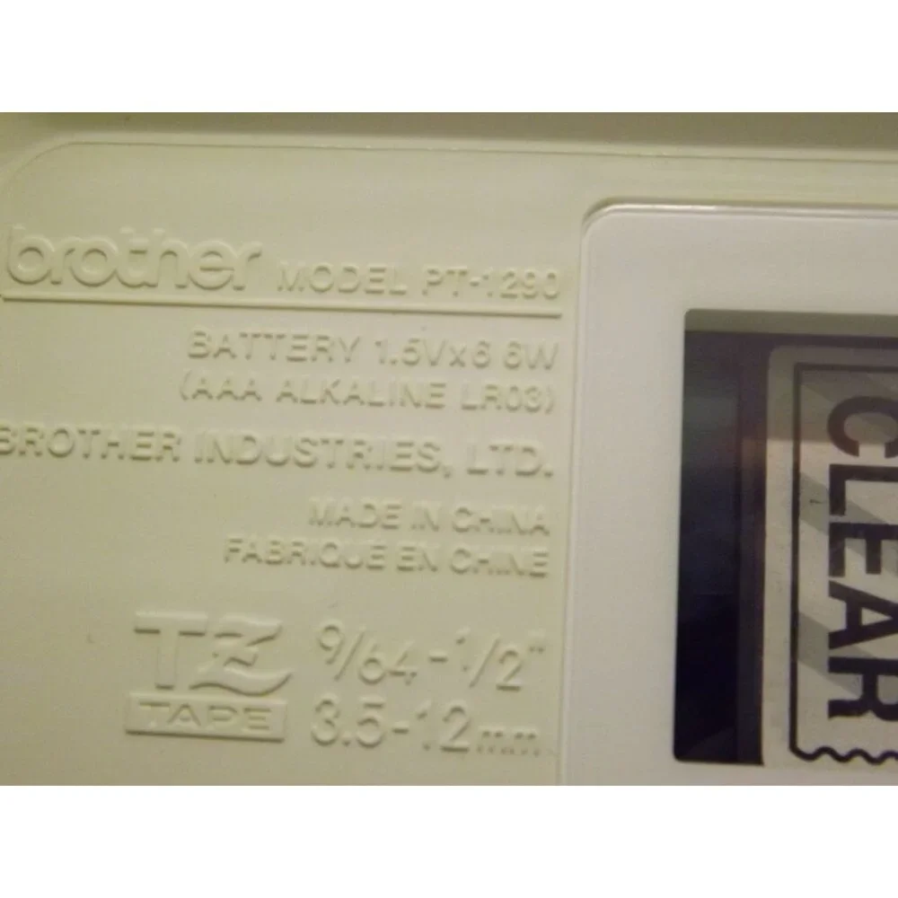 Brother P-Touch PT-1290 Label Maker With Deco Mode & 12mm Tape Battery Operated